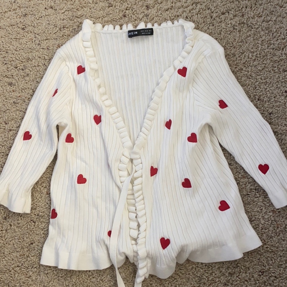 Cardigan heart embroidered size small - Picture 4 of 7